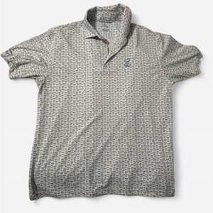 Rhoback Navy Patterned Polo Shirt